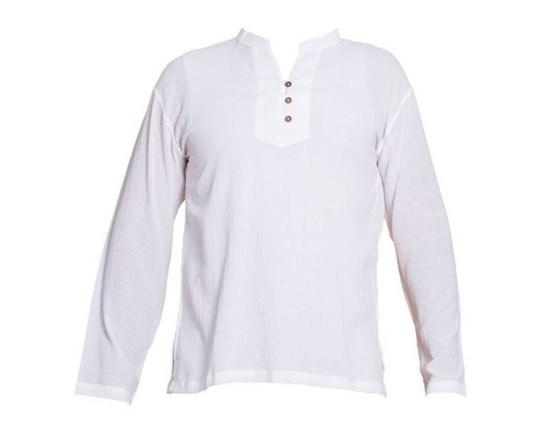 PANASIAM Kurzarmhemd Luftig leichtes Sommerhemd 'K' mit Knöpfen aus 100% Baumwolle Herren Freizeithemd Fischerhemd Fisherman Shirt von PANASIAM