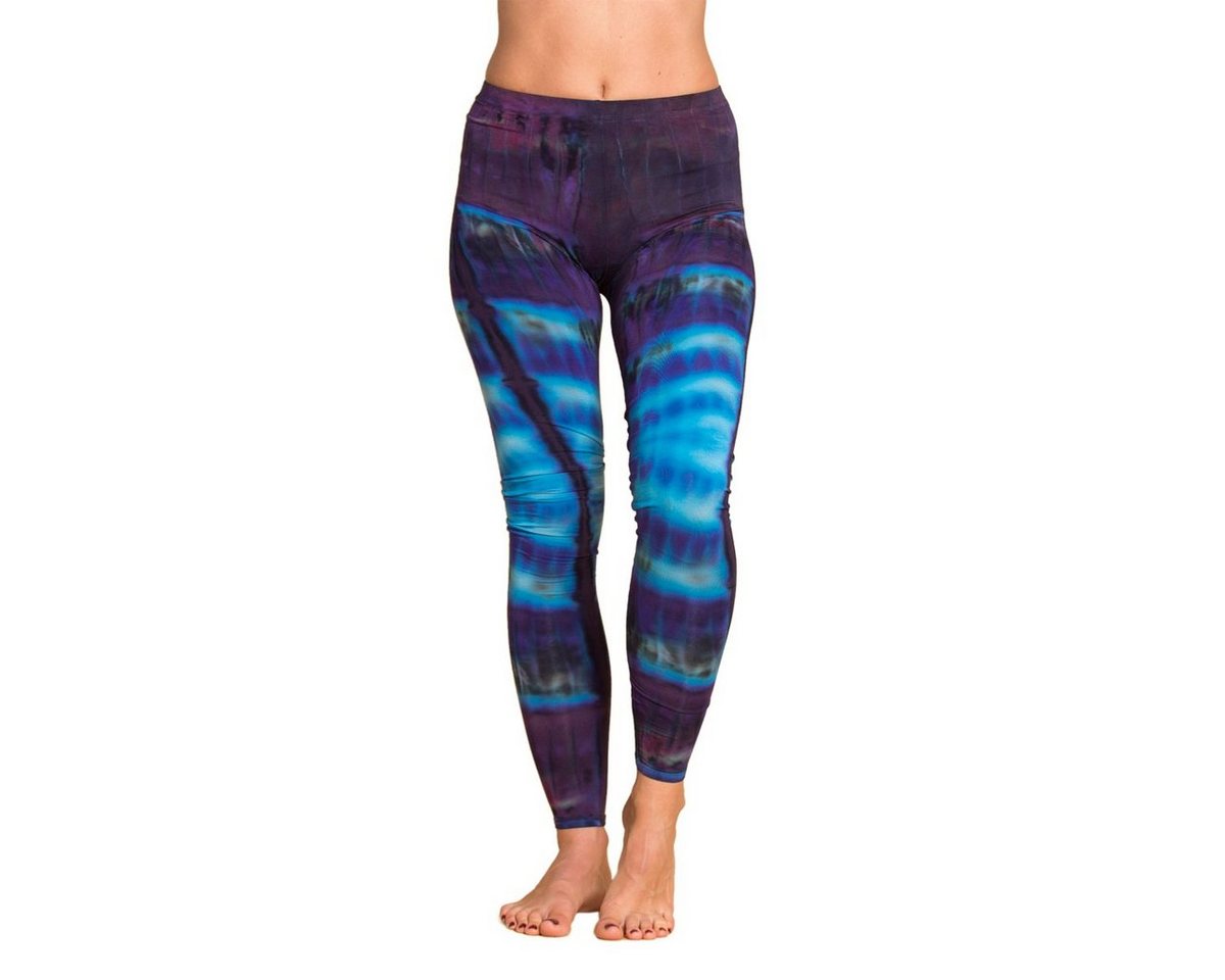 PANASIAM Leggings Unikat Batik Leggings 'Zebra' aus natürlicher Viskose Goa Hose im Batik Look Yogaleggings Sporthose Sportleggings lange Leggings von PANASIAM