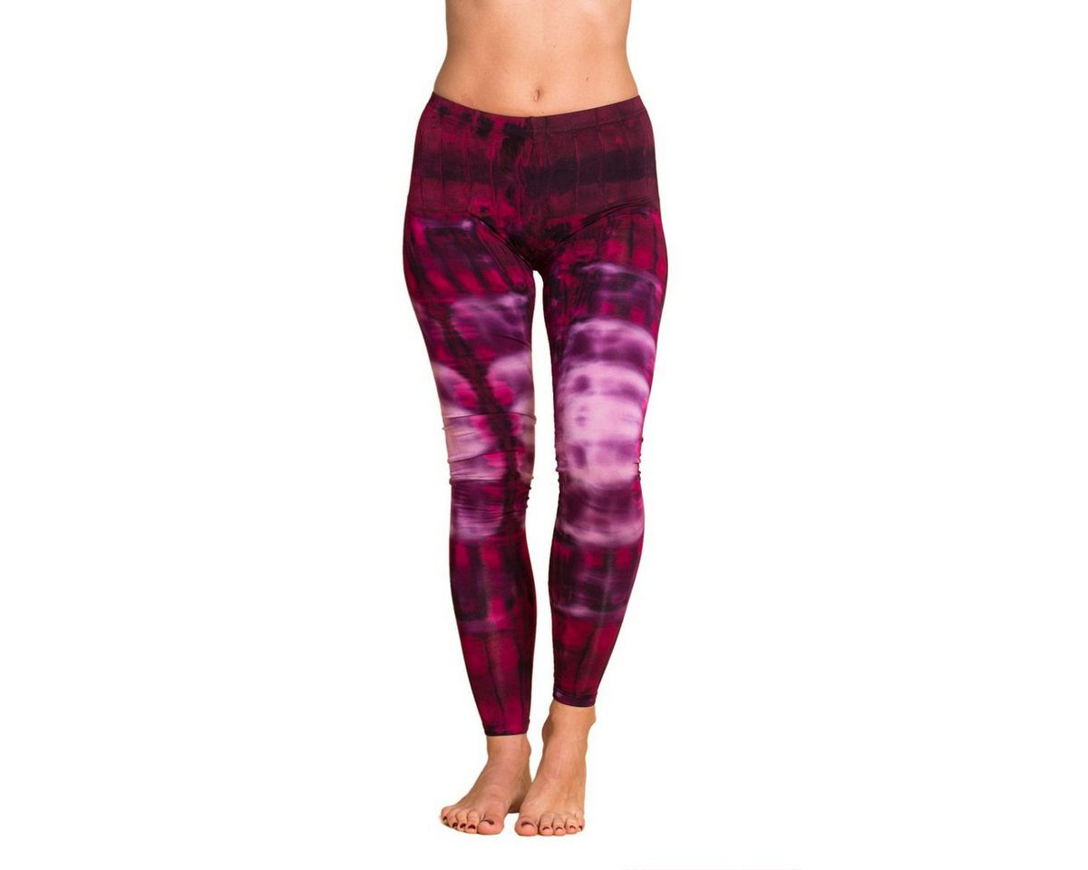 PANASIAM Leggings Unikat Batik Leggings 'Zebra' aus natürlicher Viskose Goa Hose im Batik Look Yogaleggings Sporthose Sportleggings lange Leggings von PANASIAM