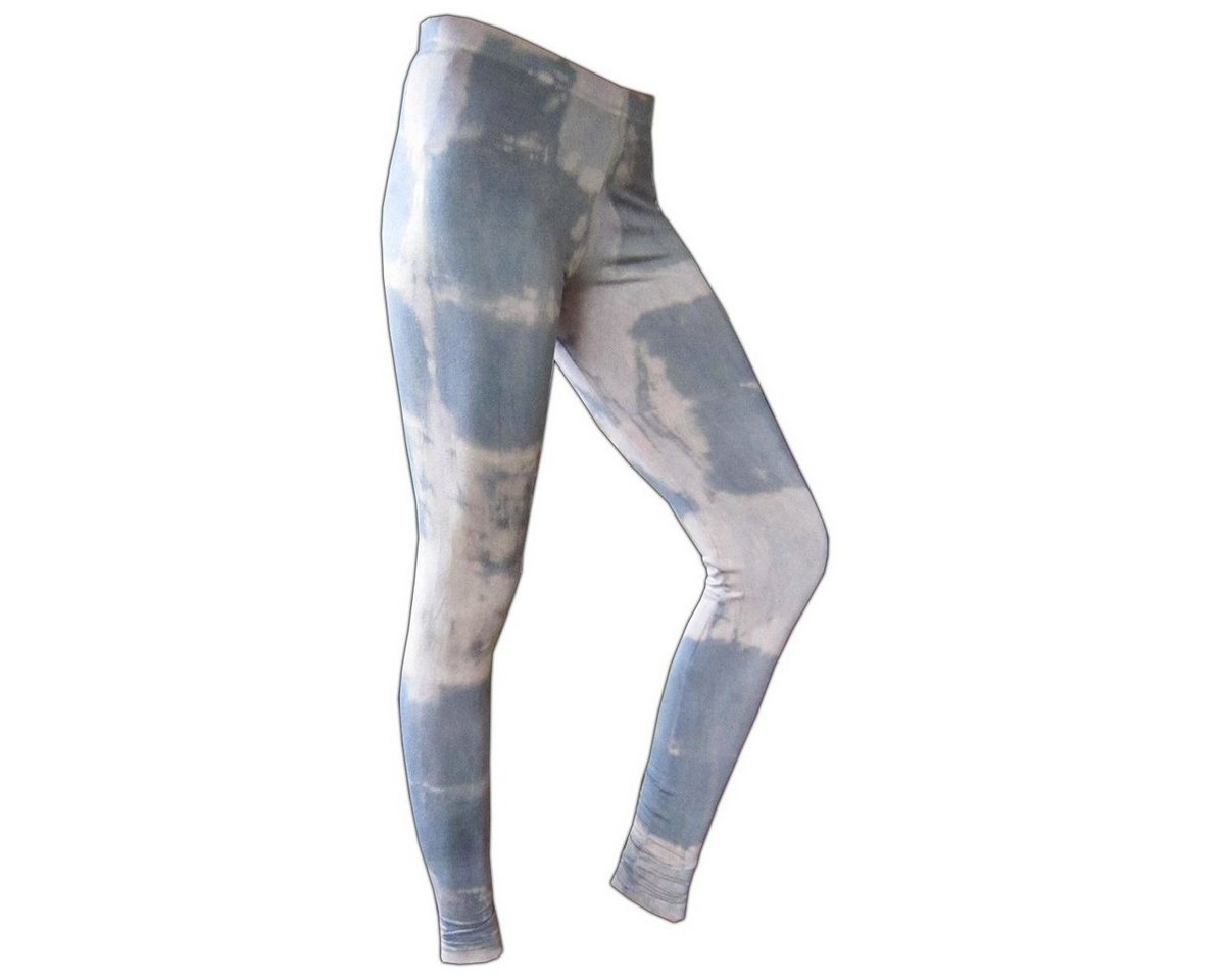 PANASIAM Leggings handgefärbte Unikat Batik Leggings aus natürlicher Viskose Goa Hose im Batik Look Yogaleggings Sporthose Sportleggings lange Leggings von PANASIAM