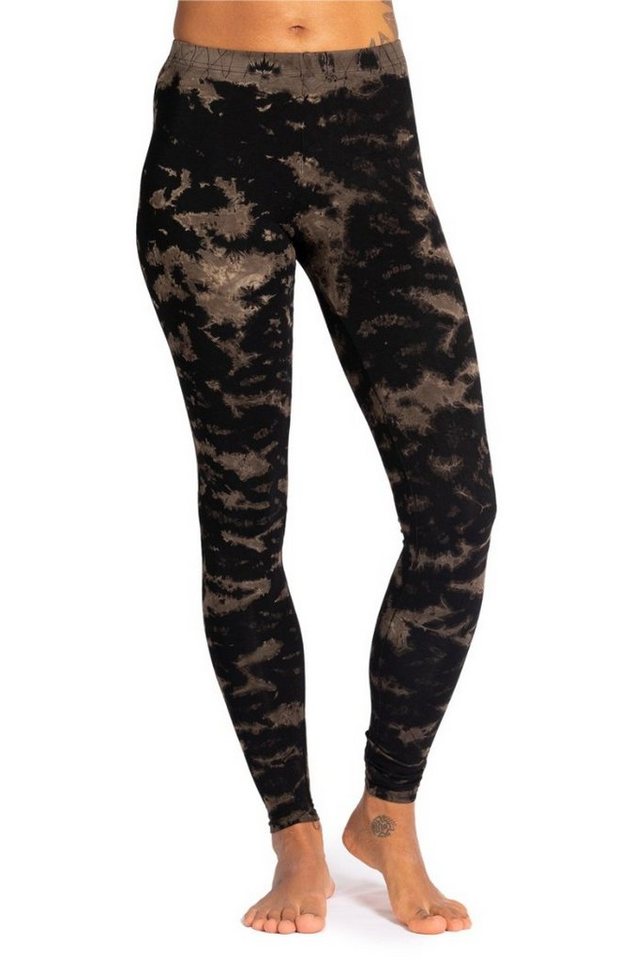 PANASIAM Leggings handgefärbte Unikat Batik Leggings aus natürlicher Viskose Goa Hose im Batik Look Yogaleggings Sporthose Sportleggings lange Leggings von PANASIAM