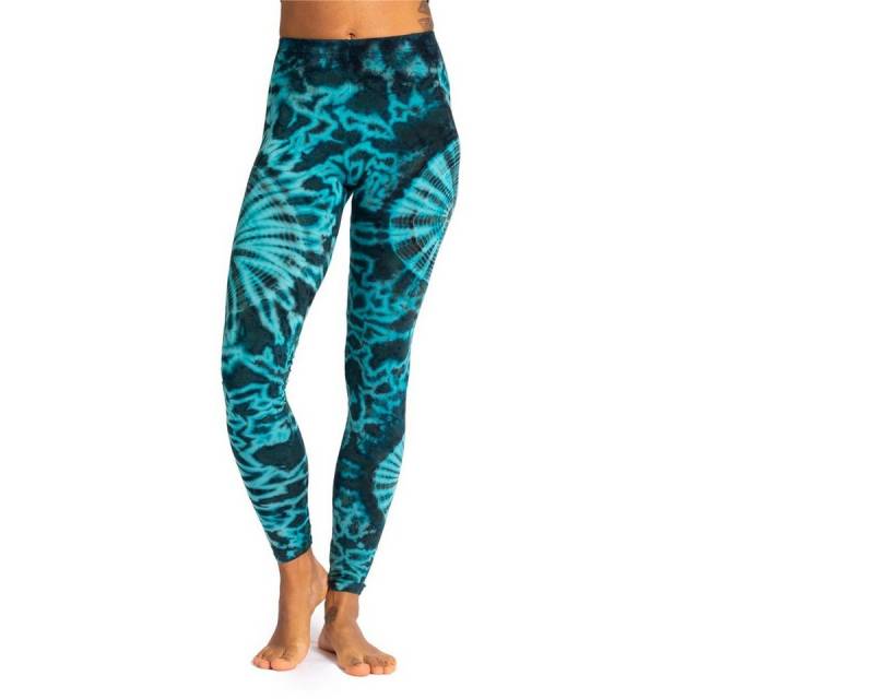 PANASIAM Leggings Unikat Batik Leggings 'Sonne' aus natürlicher Viskose Goa Hose im Batik Look Yogaleggings Sporthose Sportleggings lange Leggings von PANASIAM