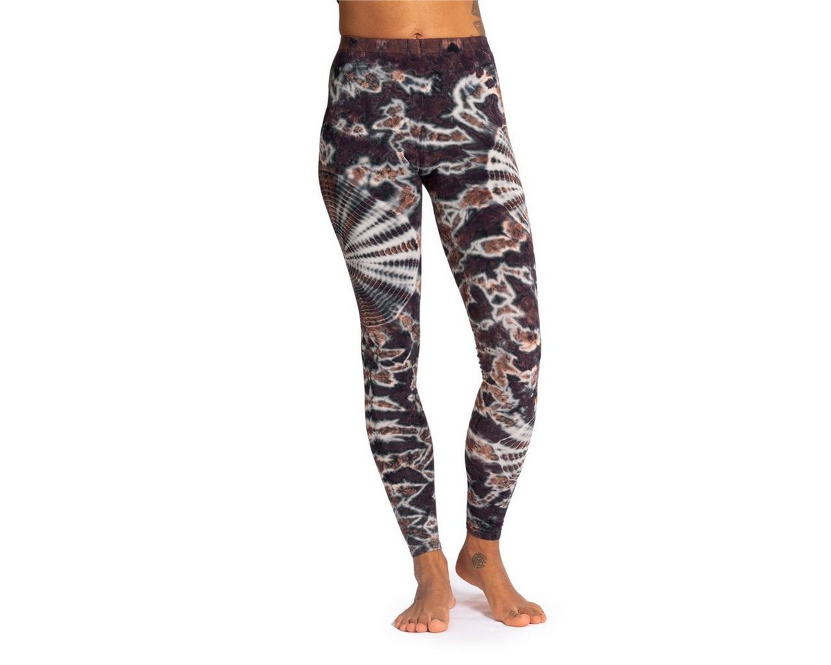 PANASIAM Leggings Unikat Batik Leggings 'Sonne' aus natürlicher Viskose Goa Hose im Batik Look Yogaleggings Sporthose Sportleggings lange Leggings von PANASIAM