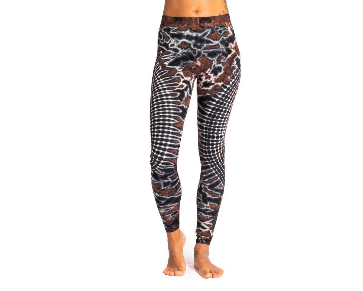 PANASIAM Leggings Unikat Batik Leggings 'Sonne' aus natürlicher Viskose Goa Hose im Batik Look Yogaleggings Sporthose Sportleggings lange Leggings von PANASIAM