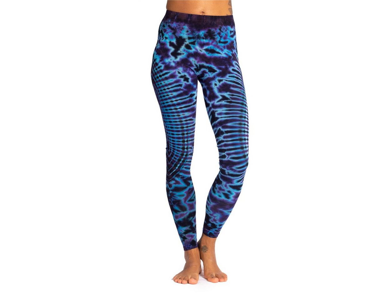 PANASIAM Leggings Unikat Batik Leggings 'Sonne' aus natürlicher Viskose Goa Hose im Batik Look Yogaleggings Sporthose Sportleggings lange Leggings von PANASIAM