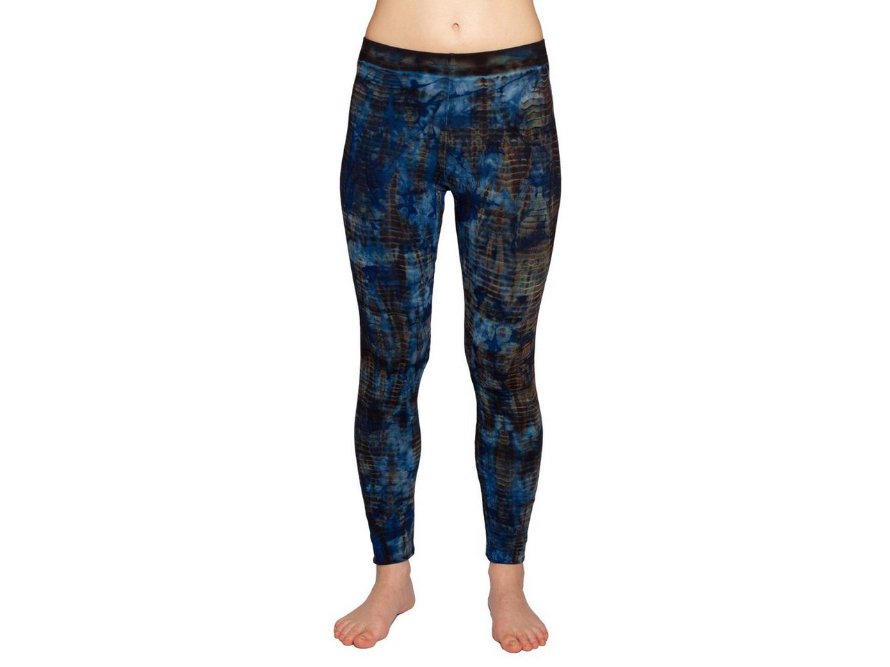 PANASIAM Leggings Unikat Batik Leggings 'Dschungel' aus natürlicher Viskose Tiedye Batik alternative lange Hippie Leggings Yogaleggings Sportleggings von PANASIAM