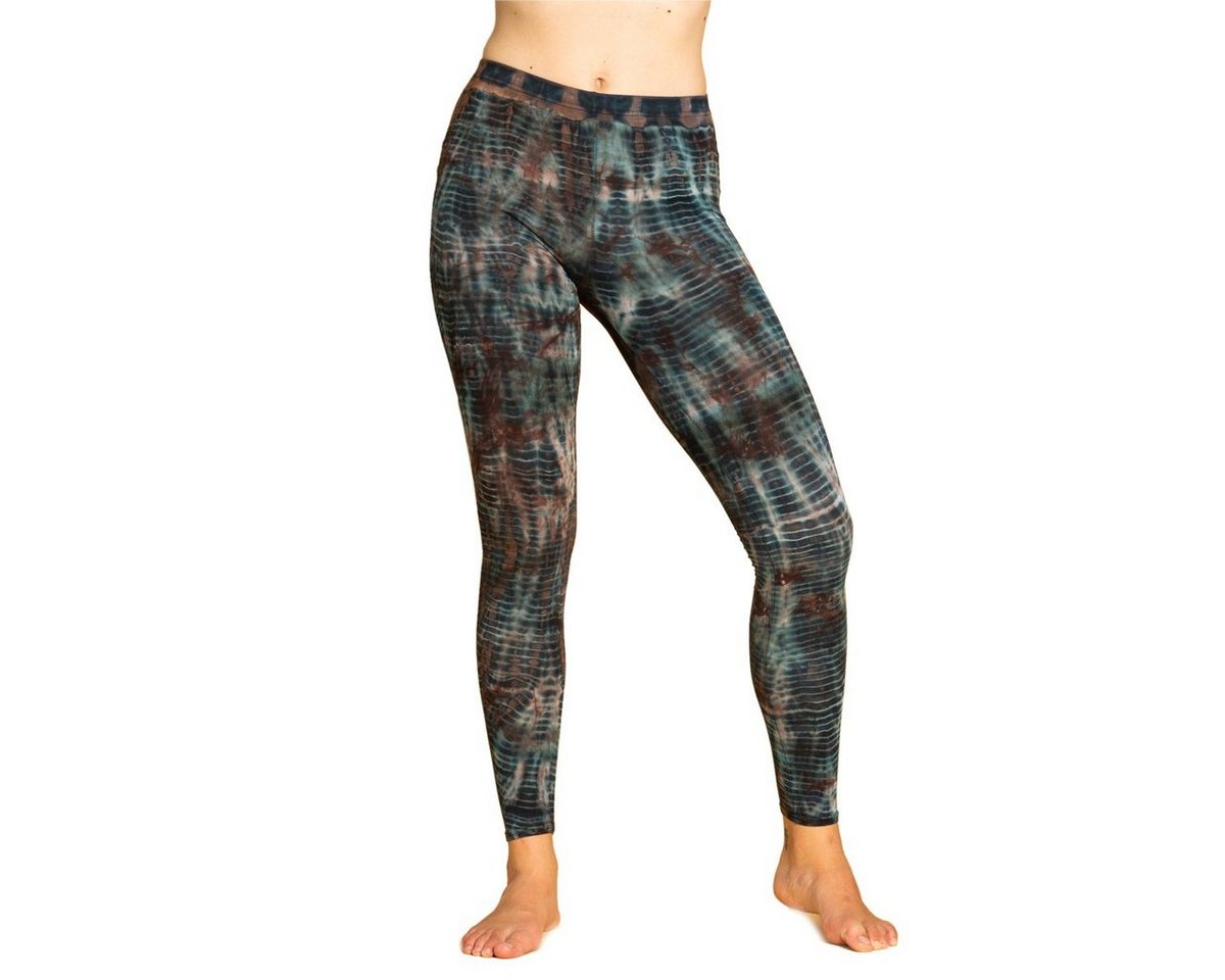 PANASIAM Leggings Unikat Batik Leggings 'Dschungel' aus natürlicher Viskose Tiedye Batik alternative lange Hippie Leggings Yogaleggings Sportleggings von PANASIAM