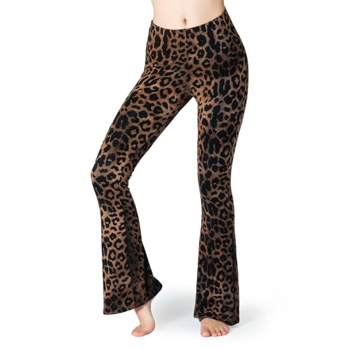 PANASIAM Leggings Leo with Flare, Brown, L von PANASIAM