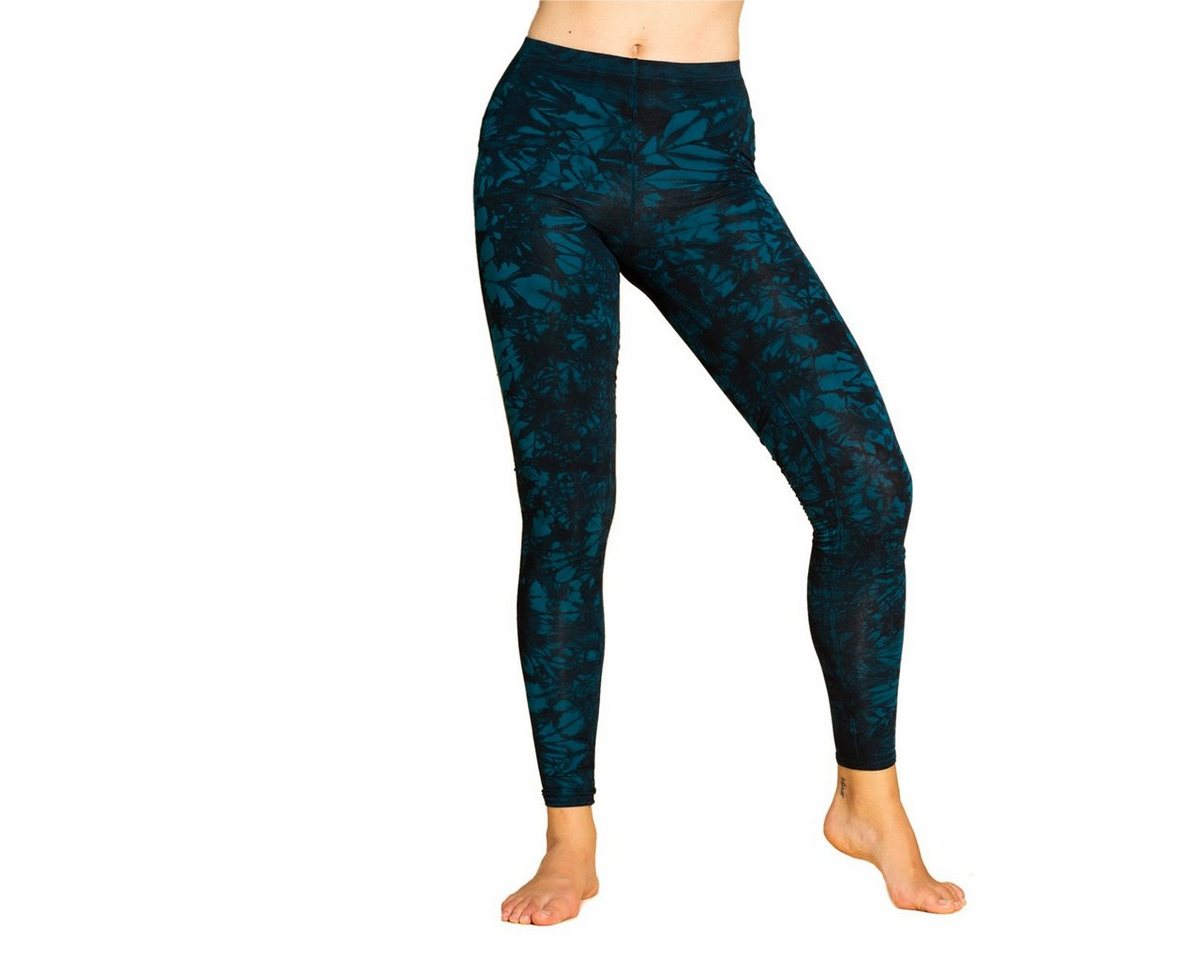 PANASIAM Leggings Unikat Batik Leggings 'Dschungel' aus natürlicher Viskose Tiedye Batik alternative lange Hippie Leggings Yogaleggings Sportleggings von PANASIAM