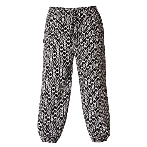 PANASIAM Muck Pants 'geometrix', Flower of Life Black, M von PANASIAM