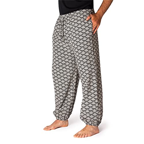 PANASIAM Muck Pants 'geometrix', Seigaiha Grey, L von PANASIAM