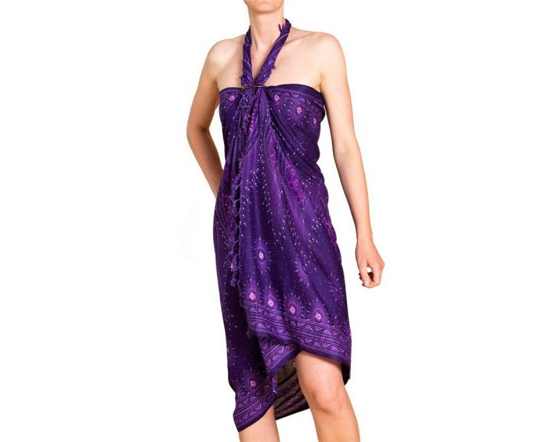 PANASIAM Pareo Sarong Peacock Design aus hochwertiger Viskose Strandtuch Wrap, Strandkleid Bikini Cover-up Tuch für den Strand Schultertuch Halstuch von PANASIAM