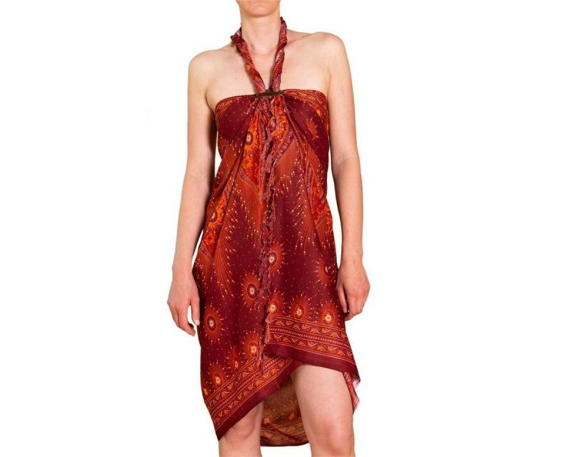 PANASIAM Pareo Sarong Peacock Design aus hochwertiger Viskose Strandtuch Wrap, Strandkleid Bikini Cover-up Tuch für den Strand Schultertuch Halstuch von PANASIAM