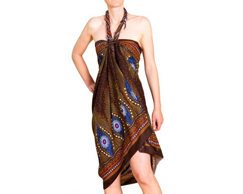 PANASIAM Pareo Sarong Peacock Design aus hochwertiger Viskose Strandtuch Wrap, Strandkleid Bikini Cover-up Tuch für den Strand Schultertuch Halstuch von PANASIAM