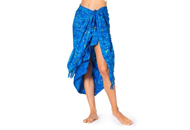 PANASIAM Pareo Sarong Starlit Wachsbatik aus hochwertiger Viskose Strandtuch, Strandkleid Bikini Cover-up Tuch für den Strand Schultertuch Halstuch von PANASIAM