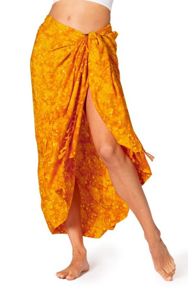 PANASIAM Pareo Sarong Starlit Wachsbatik aus hochwertiger Viskose Strandtuch, Strandkleid Bikini Cover-up Tuch für den Strand Schultertuch Halstuch von PANASIAM