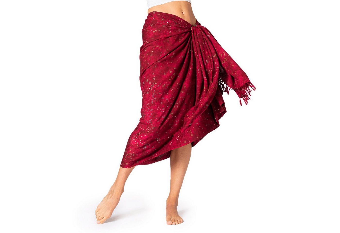 PANASIAM Pareo Sarong Starlit Wachsbatik aus hochwertiger Viskose Strandtuch, Strandkleid Bikini Cover-up Tuch für den Strand Schultertuch Halstuch von PANASIAM