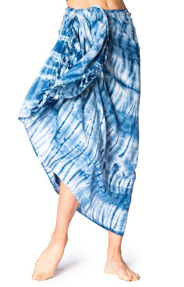 PANASIAM Pareo Sarong TieDye Design aus leichter Viskose Strandtuch Wrap, Strandkleid Bikini Cover-up Tuch für den Strand Schultertuch Halstuch von PANASIAM
