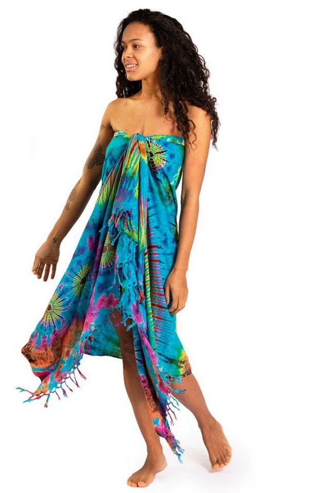 PANASIAM Pareo Sarong TieDye Design aus leichter Viskose Strandtuch Wrap, Strandkleid Bikini Cover-up Tuch für den Strand Schultertuch Halstuch PANASIAM Pareo Sarong TieDye Design aus leichter Viskose Strandtuch Wrap, Strandkleid Bikini Cover-up Tuch für den Strand Schultertuch Halstuch von PANASIAM