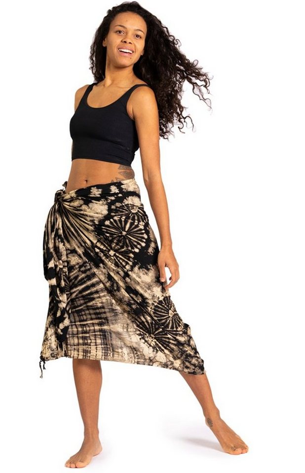 PANASIAM Pareo Sarong TieDye Design aus leichter Viskose Strandtuch Wrap, Strandkleid Bikini Cover-up Tuch für den Strand Schultertuch Halstuch von PANASIAM