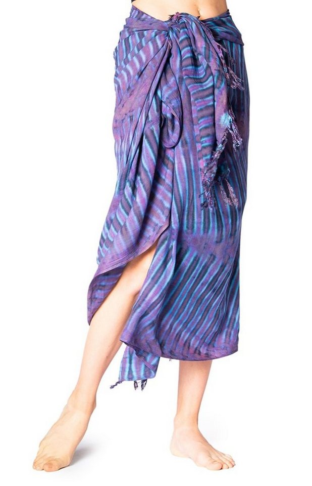PANASIAM Pareo Sarong TieDye Design aus leichter Viskose Strandtuch Wrap, Strandkleid Bikini Cover-up Tuch für den Strand Schultertuch Halstuch von PANASIAM