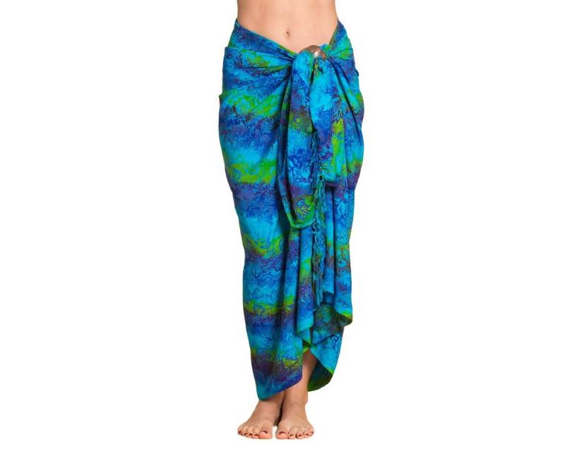 PANASIAM Pareo Sarong Wachsbatik auch in großen Größen als Strandtuch oder, Strandkleid tragbar Bikini Cover-up Tuch für den Strand Wrap Überwurf von PANASIAM