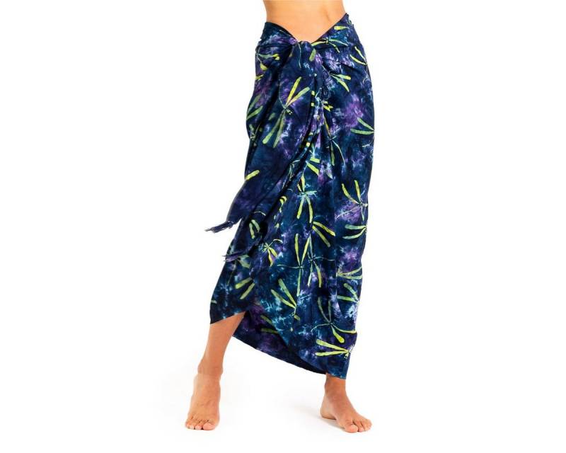 PANASIAM Pareo Sarong Wachsbatik Bunttöne aus hochwertiger Viskose Strandtuch, Strandkleid Bikini Cover-up Tuch für den Strand Schultertuch Halstuch von PANASIAM