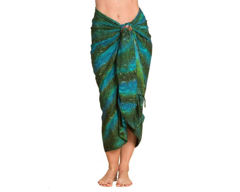 PANASIAM Pareo Sarong Wachsbatik auch in großen Größen als Strandtuch oder, Strandkleid tragbar Bikini Cover-up Tuch für den Strand Wrap Überwurf von PANASIAM