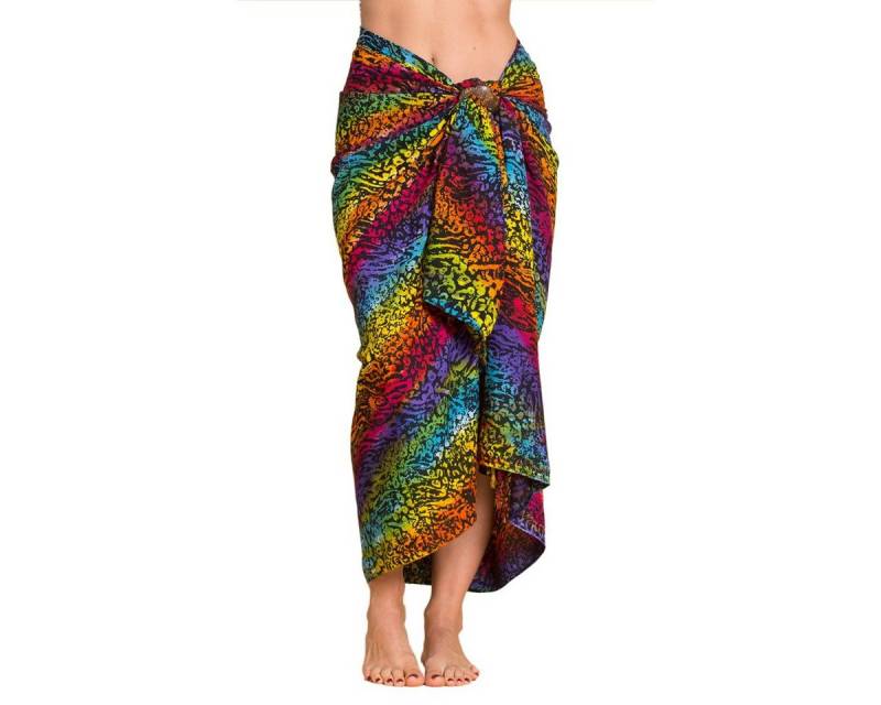 PANASIAM Pareo Sarong Wachsbatik auch in großen Größen als Strandtuch oder, Strandkleid tragbar Bikini Cover-up Tuch für den Strand Wrap Überwurf von PANASIAM