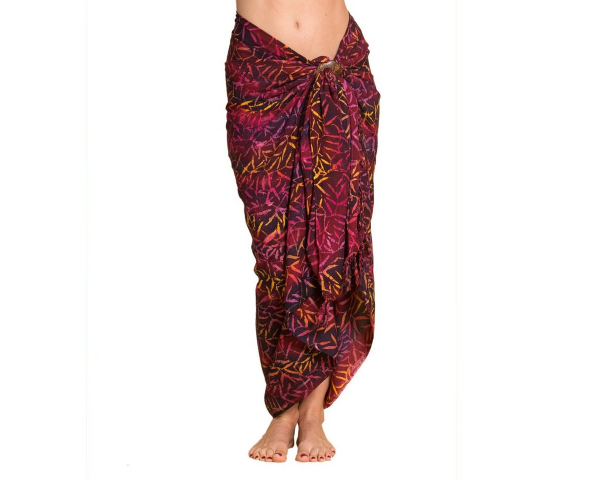 PANASIAM Pareo Sarong Wachsbatik auch in großen Größen als Strandtuch oder, Strandkleid tragbar Bikini Cover-up Tuch für den Strand Wrap Überwurf von PANASIAM