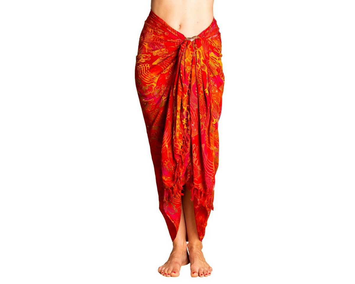 PANASIAM Pareo Sarong Wachsbatik auch in großen Größen als Strandtuch oder, Strandkleid tragbar Bikini Cover-up Tuch für den Strand Wrap Überwurf von PANASIAM