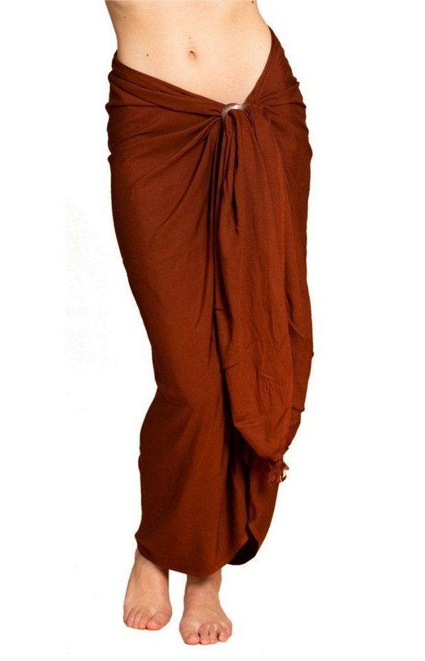 PANASIAM Pareo Sarong einfarbig in 2 Größen als Strandtuch Strandkleid Strandrock, oder Bikini Cover-up Tuch für den Strand Schultertuch Schal Halstuch von PANASIAM