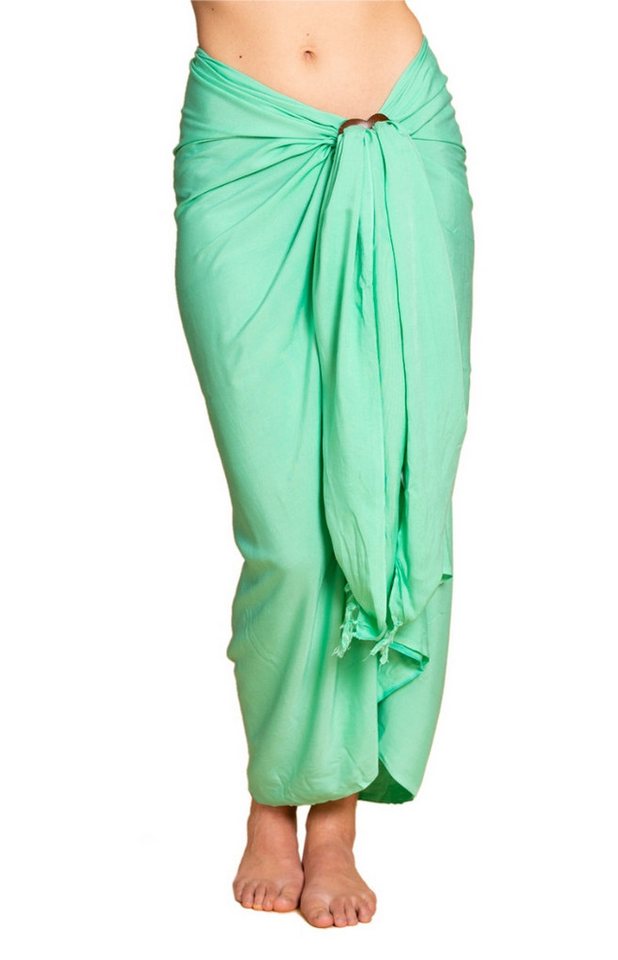 PANASIAM Pareo Sarong einfarbig in 2 Größen als Strandtuch Strandkleid Strandrock, oder Bikini Cover-up Tuch für den Strand Schultertuch Schal Halstuch von PANASIAM