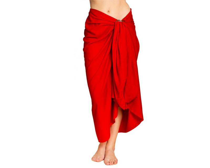 PANASIAM Pareo Sarong einfarbig in 2 Größen als Strandtuch Strandkleid Strandrock, oder Bikini Cover-up Tuch für den Strand Schultertuch Schal Halstuch von PANASIAM