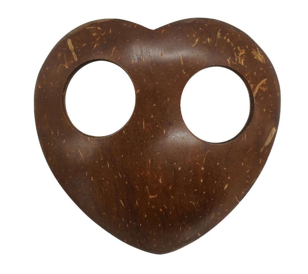 PANASIAM Pareo brauner Pareo Verschluss aus Kokosschalenholz Accessoires für Sarong, Saronghalter Herz ∅7,5cm Schnalle Ring Dekorativer Kokosnussverschluss von PANASIAM