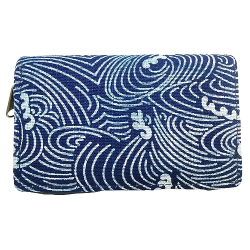 PANASIAM Portemonnaie Geometrix | Geldbörse aus Baumwolle | 2 Größen | Geldbeutel Purse Wallet | vegan & fair, Ocean, 15x10cm von PANASIAM