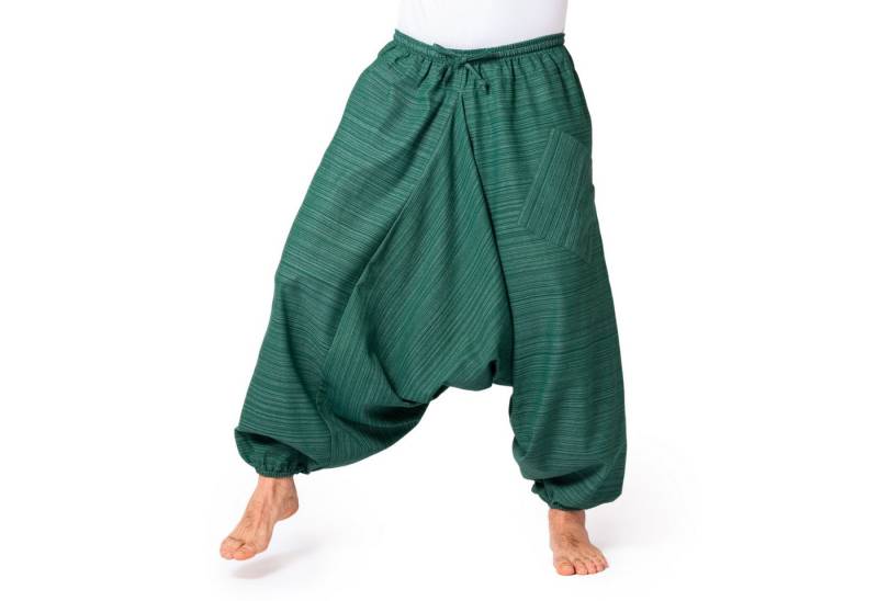 PANASIAM Pumphose Aladinhose Lini Haremshose aus 100% Baumwolle grob gewebt Pumphose für Damen bequeme Freizeithose Pluderhose von PANASIAM