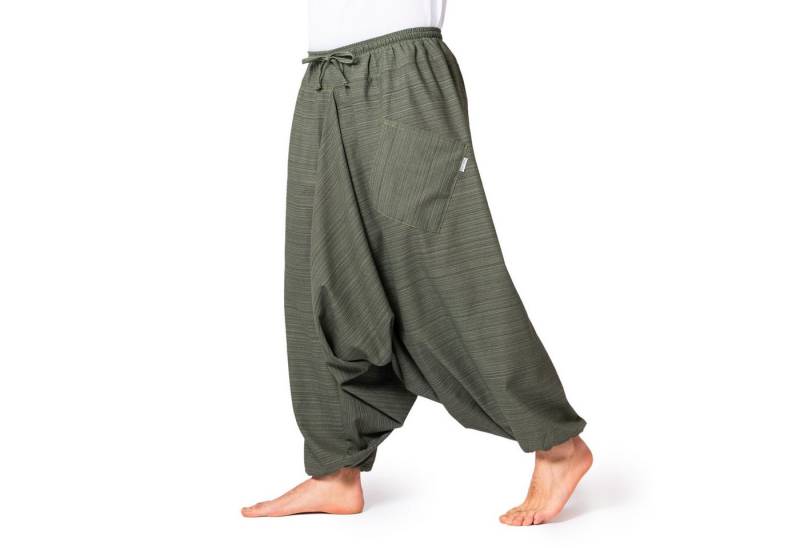 PANASIAM Pumphose Aladinhose Lini Haremshose aus 100% Baumwolle grob gewebt Pumphose für Damen bequeme Freizeithose Pluderhose von PANASIAM