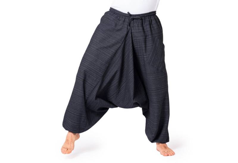 PANASIAM Pumphose Aladinhose Lini Haremshose aus 100% Baumwolle grob gewebt Pumphose für Damen bequeme Freizeithose Pluderhose von PANASIAM