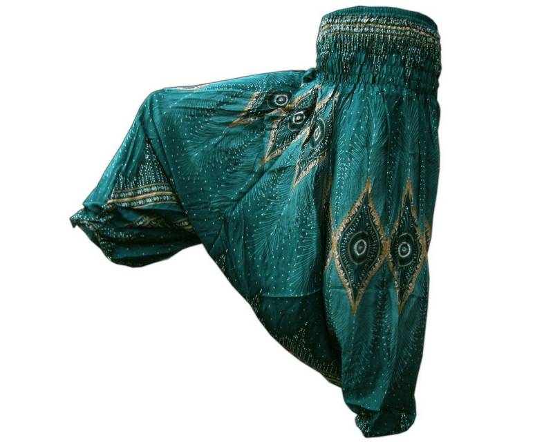 PANASIAM Pumphose Aladinhose Pfauenauge Haremshose aus 100% natürlicher Viskose Pumphose für Damen bequeme Freizeithose Pluderhose von PANASIAM