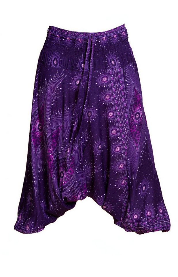 PANASIAM Pumphose Aladinhose Pfauenauge Haremshose aus 100% natürlicher Viskose Pumphose für Damen bequeme Freizeithose Pluderhose von PANASIAM