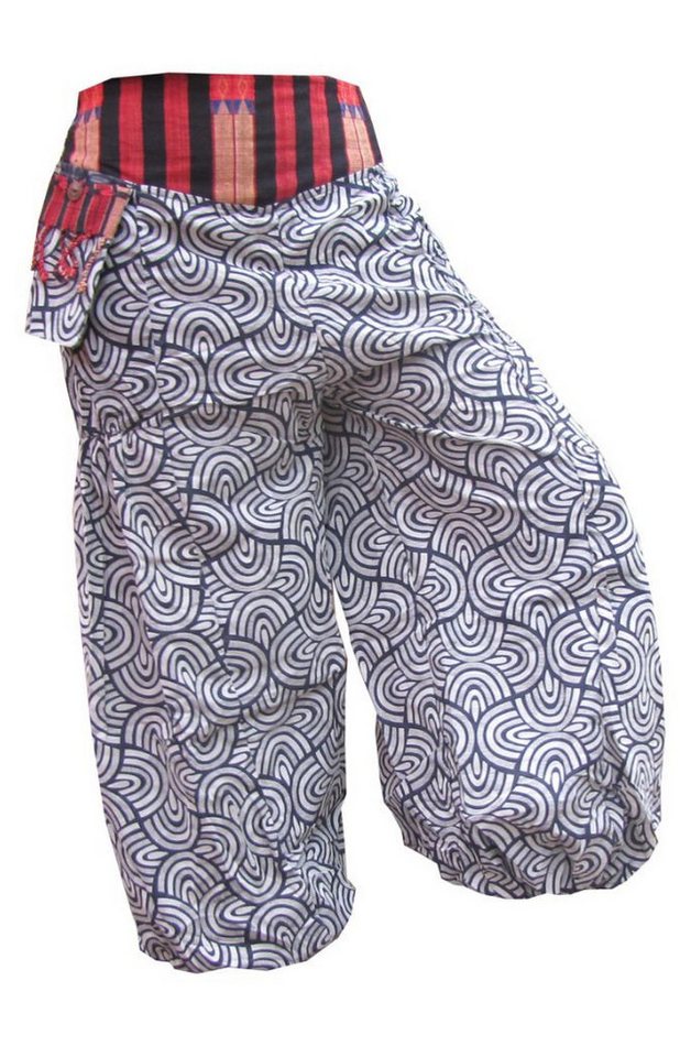 PANASIAM Haremshose Muckhose aus festem Baumwollstoff Aladinhose für Damen Festivalhose in Handarbeit gefertigt Haremshose Sommerhose von PANASIAM
