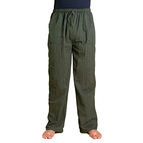 PANASIAM Relax Pants Cotton Lini, Olivegreen, M von PANASIAM