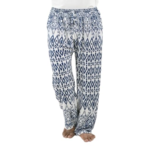 PANASIAM Relax Pants ISAN, White Dark Blue, M von PANASIAM