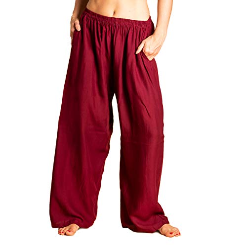 PANASIAM Relax Pants Viscose, M, bordeauxred von PANASIAM