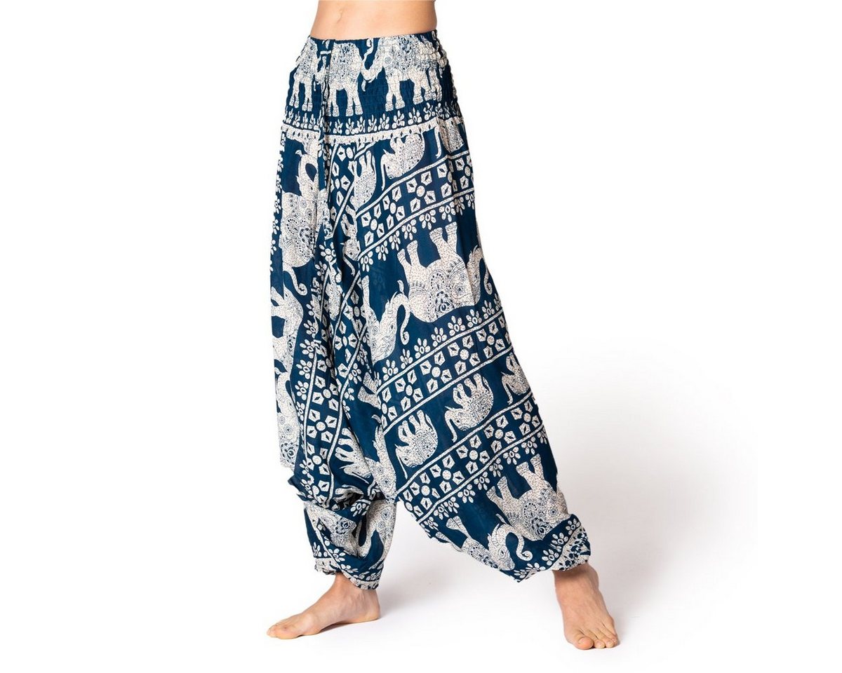 PANASIAM Pumphose Aladinhose Chang Haremshose aus 100% natürlicher Viskose Pumphose auch als Overall tragbar Damen bequeme Freizeithose Pluderhose von PANASIAM