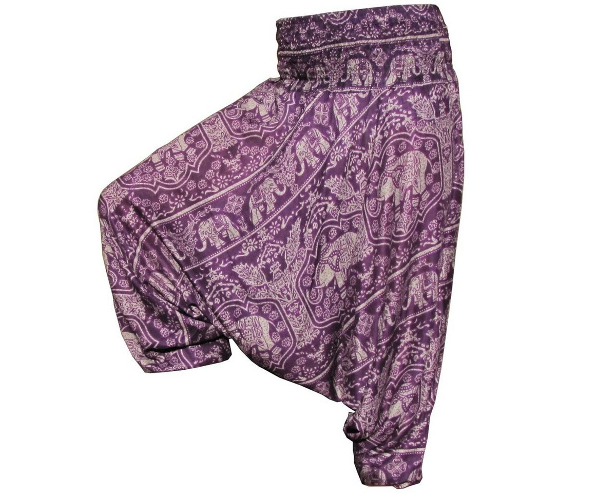 PANASIAM Pumphose Aladinhose Chang Haremshose aus 100% natürlicher Viskose Pumphose auch als Overall tragbar Damen bequeme Freizeithose Pluderhose von PANASIAM
