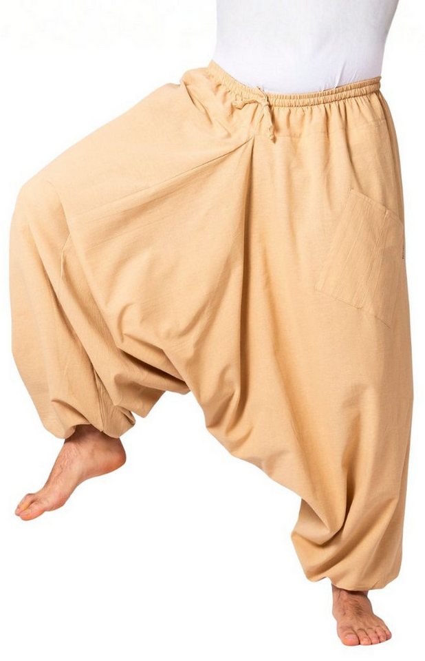 PANASIAM Pumphose Aladinhose Lini Haremshose aus 100% Baumwolle grob gewebt Pumphose für Damen bequeme Freizeithose Pluderhose von PANASIAM