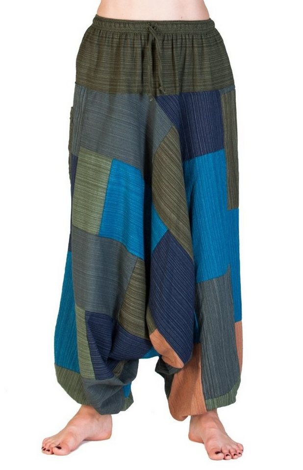 PANASIAM Pumphose Aladinhose Lini Haremshose aus 100% Baumwolle grob gewebt Pumphose für Damen bequeme Freizeithose Pluderhose von PANASIAM