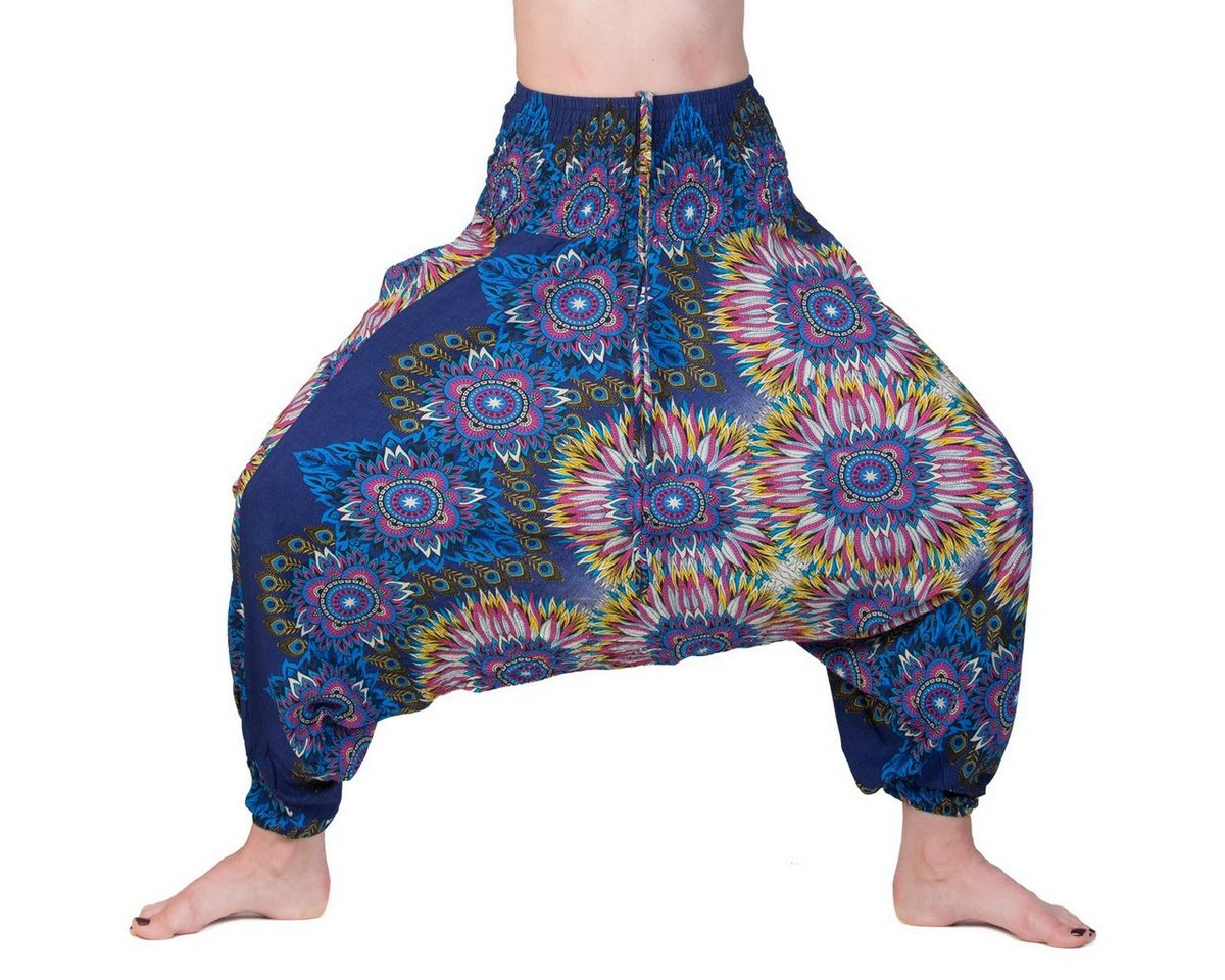 PANASIAM Pumphose Aladinhose Maoi Haremshose aus 100% natürlicher Viskose Pumphose auch als Overall tragbar Damen bequeme Freizeithose Pluderhose von PANASIAM